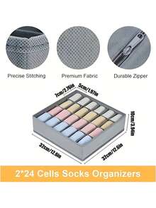 1/4 chiếc Hộp đựng tất và đồ lót, Hộp chia ngăn kéo có thể gấp gọn 6/7/8/24 ngăn, Giỏ chia ngăn tủ quần áo, Tiết kiệm không gian cho tủ quần áo tại nhà, Phụ kiện phòng ngủ, Đồ trang trí tủ quần áo, Đồ trang trí ngày lễ/Phòng/Nhà/Phòng ngủ, Hộp lưu trữ, Đồ lưu trữ tại nhà - Nhiều màu - Xem 9