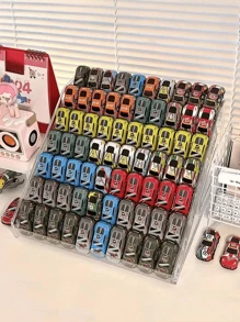 1pc Versatile Acrylic Display Stand For Toy Cars, Jewelry & More - Transparent, Multi-Tiered Organizer With Multiple Compartments - Multicolor - View 3