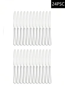 2/4/8/12/24pcs Stainless Steel Steak Knives Set, Suitable For Home Kitchen, Hotel, Restaurant, Wedding, Festival Gift