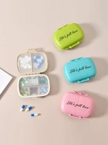 1pc Customizable Name Portable Pill Case, 8-Grid Airtight Waterproof Medicine Box For Travel, Camping, Outdoor, Father's Day & Mother's Day Gift