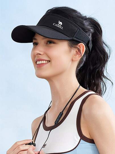 CAMEL CROWN Women's Breathable Sun Visor Hat, Outdoor Sports Running Golf Marathon Tennis Cap