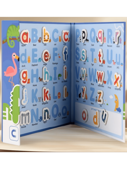 Magnetisches Buchstaben Puzzle Buch: Bunter ABC Lernset für Vorschulkinder, Kühlschrankmagnete für Kinder von 3-5 Jahren