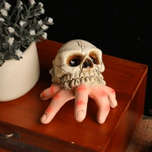 Halloween Skeleton Hand Prop, Horror Yard Resin Decor, Skull Shell Creepy Hand Gag Gift