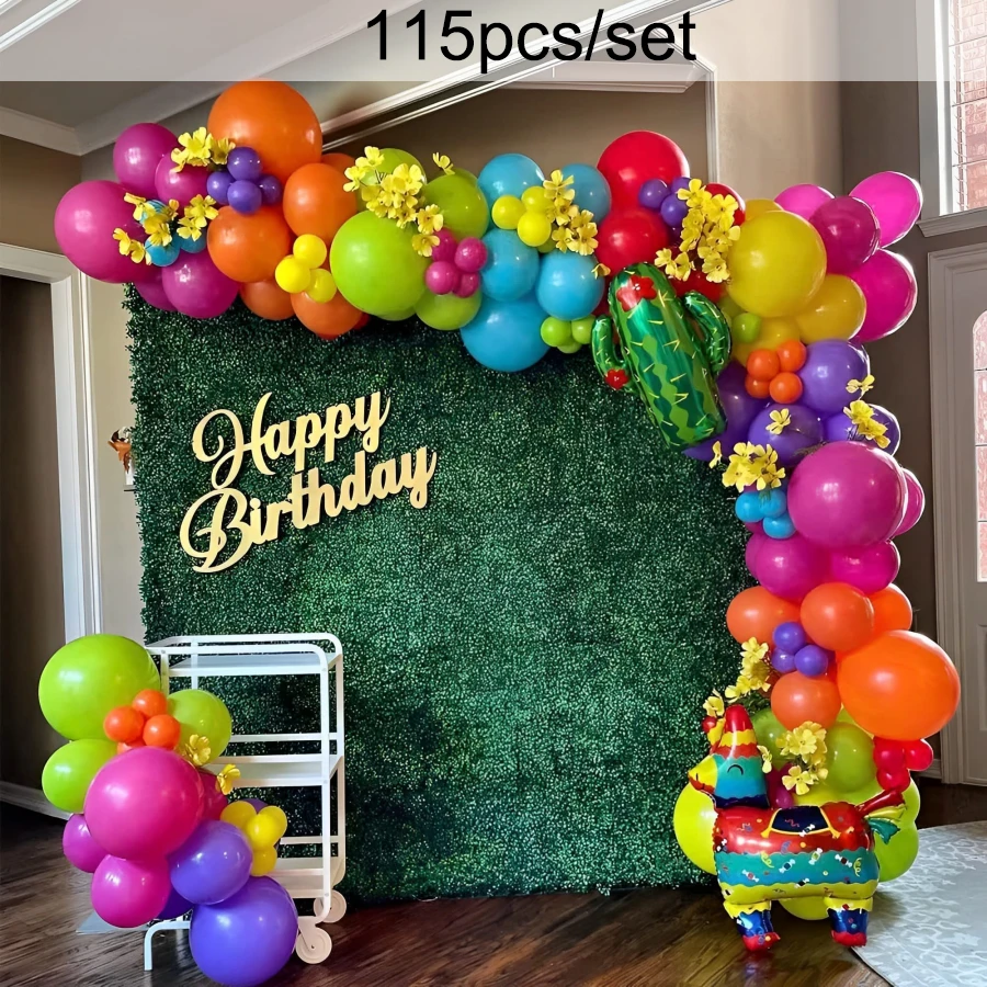 Mexican Carnival Party Decorations, Carnival Pastel Balloon Arch Wreath Set, Birthday Decorations, Party Supplies, Mexican Candy, Party, Taco Party Supplies - Mexican Fiesta Balloon Kit - View 1