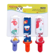 Kit 3 Universal Pacifier Clips For Babies - Unisex Clip - Burung + Unicorn + Gurita - View 1