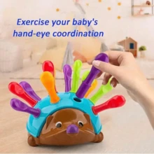 1pc Children's Hedgehog Puzzle, Toddler Fine Motor Skills Training, Concentration & Hand-Eye Coordination Development Toy - Multicolor - View 4
