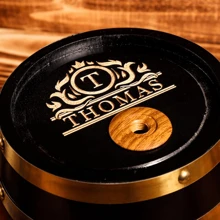 Barril de whisky personalizado grabado de 3L | Mini barril de madera de whisky | Regalo de boda | Regalo para padrinos de boda | Regalo de cumpleaños | Barril de madera | Regalo para él, multifuncional, duradero, ornamental, reutilizable, exquisito, elegante, de alta calidad, colorido, moderno, personalizado, único, regalos ideales para ella, novio, papá, novia, mamá, familia, amigos, salón de té, hogar, jardín, oficina, para aniversarios, para el Día de San Valentín, para el Día de la Madre, para cumpleaños, para el Día del Padre, para graduación, para bodas, para inauguración de la casa