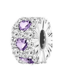 1 Mặt dây chuyền hình trái tim lấp lánh bằng bạc Sterling 925 thời trang phù hợp cho vòng tay, vòng tay nữ, đồ trang sức tự làm và trang phục hàng ngày, trang trí phù hợp cho bé gái khi trở lại trường - Bạc - Xem 19