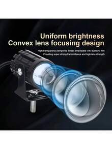 Universal Mini Driving Lamp, LED External Light Upgrade With White & Yellow Dual-Color Motorcycle Headlight, Off-Road Vehicle LED Spotlight Set - Multicolor - View 7
