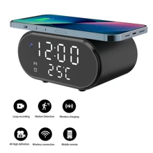 4K Ultra HD Hidden Camera Wireless Charger Alarm Clock – Nanny Cam With Motion Detection, AI Person Detection And Cloud/SD Loop Recording For Home