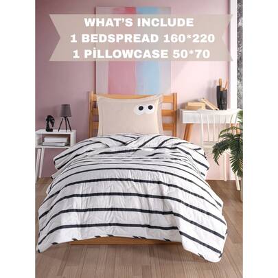 Överkastset i enkel storlek – 1 överkast (160x220 cm) och 1 örngott (50x70 cm) – Ultramjukt, mycket absorberande och bekvämt lyxigt sängkläder