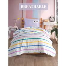 Single Size Bedspread Set – 1pc Bedspread (160x220 Cm) And 1pc Pillowcase (50x70 Cm) - Ultra Soft, Highly Absorbent & Comfortable Luxury Bedding