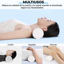 MAGIC SELECT Almohada Cervical Circular de Espuma Viscoelástica con Funda de Lavable