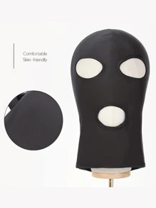 1 pièce Cagoule noire respirante avec ouvertures pour les yeux et la bouche - pour le jeu de rôle, masque couvrant tout le visage avec capuche, ajustement confortable avec bande élastique
