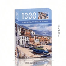 2025 New 1pc Summer Casual Stress Relief Oil Painting Puzzle, High Difficulty 1000 Pieces Oil Painting Landscape Puzzle, Creative Puzzle, Party Prop, Birthday Gift, Christmas Gift, Perfect Gift