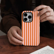 Fashionable And Minimalist Red Striped Phone Case For Iphone Models 17, 16PM, 15PM, 13, 13MINI, 12, 11, XSMAX, 7, And SE2 With A Glossy Finish, Glossy Phone, Cell Phone Case, Poca Dot Phone, Phone Case, Phone Cases, Handy Cover - 混色 - 查看 6