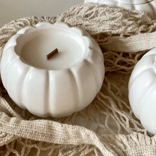 1个大南瓜造型蜡烛罐，南瓜香料香味蜡烛，万圣节蜡烛，秋季蜡烛礼品，秋季装饰，温馨家居装饰