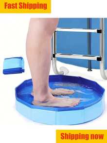 Portable Foldable Pet Bath Tub/Swimming Pool, Convenient To Use, Essential For Cooling Summer Trips, Suitable For Cats & Dogs, Can Be Used For Bathing, Playing, Litter Box Cleaning, Bring Happiness To Pets, Pet Supplies, Cat & Dog Toys, Fit For Small Dogs And Most Cats, Universal Type - Multicolor - View 3