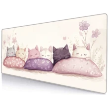 超可爱猫咪鼠标垫、办公桌垫、时尚设计、电脑游戏键盘垫、美观、适合学校用品、返校