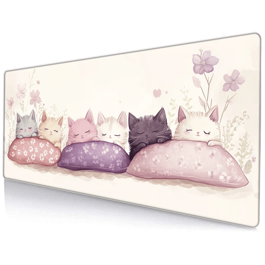 超可爱猫咪鼠标垫、办公桌垫、时尚设计、电脑游戏键盘垫、美观、适合学校用品、返校