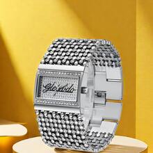 1 件奢华女士石英表，带水晶装饰，优雅方形表盘，适合日常休闲、度假、派对场合、礼物 - 彩色 - 查看 8