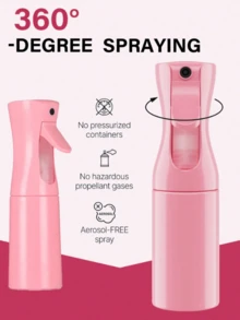 Bộ dụng cụ làm tóc 4 món kèm bình xịt liên tục (200 ml), bình xịt siêu mịn và bộ lược chải tóc có lông mềm mại, dùng để làm mượt tóc, tạo kiểu tóc, làm sạch tóc, sử dụng trong salon, chuẩn bị cho năm học mới, du lịch và nghỉ lễ, phụ kiện tóc nữ, lược, bàn chải, lược chải viền, lông bàn chải, bàn chải tròn, lược mini, băng đô, phụ kiện đội đầu, mùa hè, ngày lễ. - Nhiều màu - Xem 5