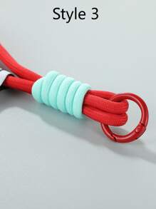 1 Cordón para teléfono móvil en estilo macaron de alta calidad con trenzado a mano y 3 estilos frescos (los colores se enviarán al azar). Colgante de llavero, accesorio para bolso, regalo casual para familiares, amigos, madres, cumpleaños, festividades.