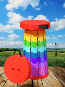 Portable Folding Telescopic Stool For Osaka Expo 2025 Queuing & Outdoor Travel – Heavy-Duty 400lbs Collapsible Chair For Long Lines, Camping, Picnic, BBQ & Hiking