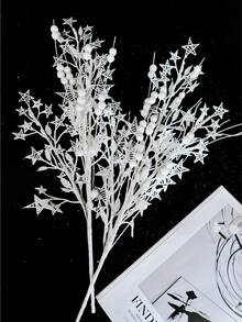 1/2/3pcs Artificial Sparkling Glitter Plant ,48cm Fake Tree Branch With Berry,Christmas Tree Decorations Ornament For Living Room And Bedroom , Wedding, Party, Home Decoration, Desk Stuffing.Thanksgiving Christmas Supplies, Home Decor,Table Decor,Outdoor And Indoor Christmas Decor,Room Decor Christmas Decorations