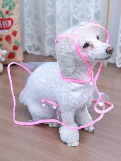 Hunderegenjacke, wasserdichte Welpenregenjacke für kleine Hunde, transparenter Regenmantel für kleine Hunde und Katzen