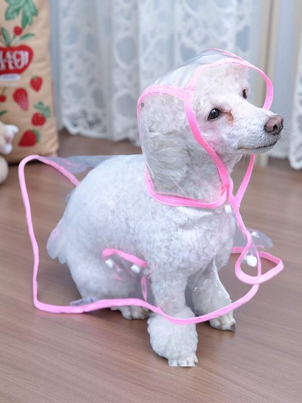 Capa de chuva para animais de estimação, capa de chuva impermeável para cachorros pequenos, capa transparente para cães de estimação, roupas de chuva para cães pequenos e gatos