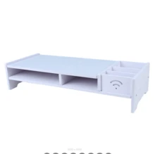 GLOBAL Z-A 電腦顯示器支架筆記型電腦桌收納架木質適用於家庭學校辦公室木塑複合材料白色 - Blanco 49*20cm - 查看 1