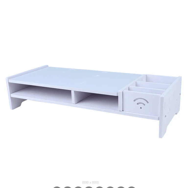 GLOBAL Z-A 電腦顯示器支架筆記型電腦桌收納架木質適用於家庭學校辦公室木塑複合材料白色 - Blanco 49*20cm - 查看 1