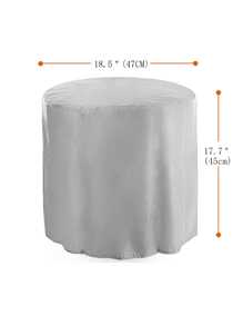 1pc Multi-Color Garden/Balcony Side Table Cover, Outdoor Waterproof Round Table Protector, Patio Furniture Cover (18.5*17.7in)