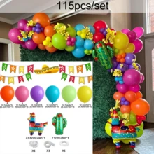 Mexican Carnival Party Decorations, Carnival Pastel Balloon Arch Wreath Set, Birthday Decorations, Party Supplies, Mexican Candy, Party, Taco Party Supplies - Mexican Fiesta Balloon Kit - View 2