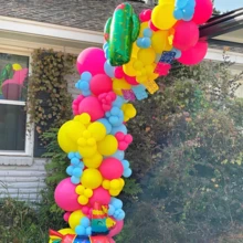 Mexican Carnival Party Decorations, Carnival Pastel Balloon Arch Wreath Set, Birthday Decorations, Party Supplies, Mexican Candy, Party, Taco Party Supplies - Mexican Fiesta Balloon Kit - View 6