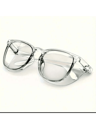 1 par de gafas de seguridad elegantes con protección antivaho y anti-arañazos para hombres y mujeres