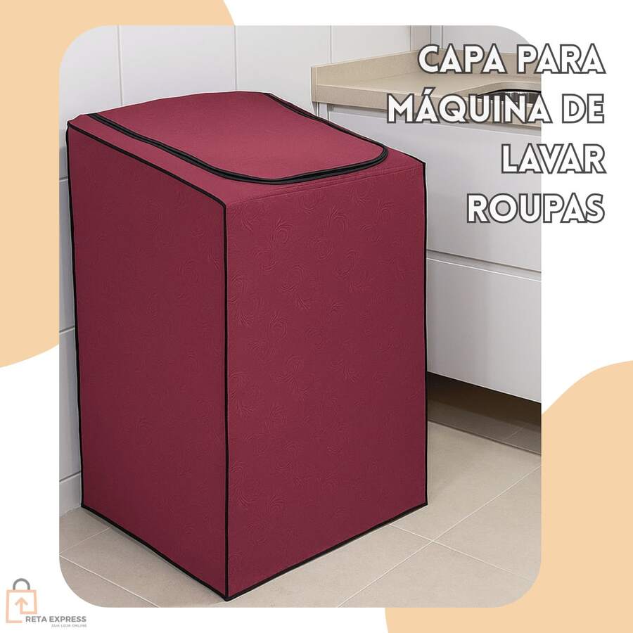 Cover For  Electrolux Washing Machine 13kg 14kg 15kg Size G Flannel - 酒紅色 - 查看 1