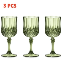 1/3/6/12/24个装复古压纹可重复使用塑料杯，加厚香槟鸡尾酒杯，果汁杯，适用于派对、婚礼、婚庆和生日用品，家居和派对装饰
