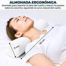 MAGIC SELECT Almohada Cervical Circular de Espuma Viscoelástica con Funda de Lavable