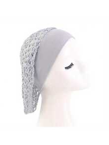 1pc Elastic Wide-Brim Hair Net Cap, Comfortable Breathable Lightweight Practical Hair Cover For Nurses, Handmade Crochet Hair Net, Hair Accessories ,Hair Styling Tools - Multicolor - View 5