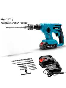 21V 充电式无刷无绳旋转锤钻电锤冲击钻膨胀螺丝混凝土钻孔墙壁，家庭使用的最佳选择