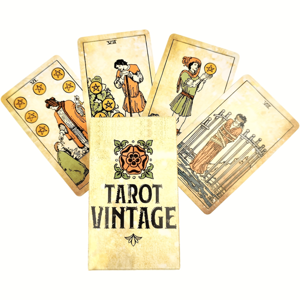 1 pieza - Juego de mesa de cartas de tarot clásico y retro con 78 cartas, adecuado para juegos de fiesta y coleccionistas. Es una baraja de tarot clásica para principiantes, apta para adultos y adolescentes mayores de 14 años