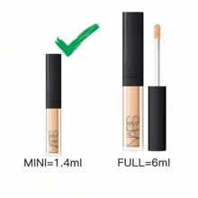 Nars 1.4毫升/0.05盎司旅行装柔滑亮泽遮瑕膏，中等遮瑕度，香草色 - L2 - 非常浅色，中性底色 - Vanilla - 查看 2