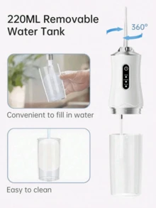 خيط تنظيف المياه الكهربائي، جهاز تهيج فموي قابل للنقل لاسلكيًا، مع 3 أوضاع و4 فوهات، خراطيم كهربائية للعناية بالفم في المنزل، مثالي للرحلات والأعمال والسفر، خيارات هدايا المهرجانات
