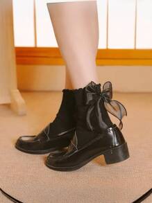 6 pares de calcetines con textura doble y encaje decorativo, calcetines suaves y adorables para mujer, calcetines de tubo medio para el Día de San Valentín