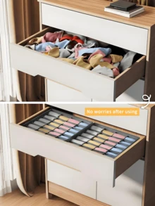 1/4 chiếc Hộp đựng tất và đồ lót, Hộp chia ngăn kéo có thể gấp gọn 6/7/8/24 ngăn, Giỏ chia ngăn tủ quần áo, Tiết kiệm không gian cho tủ quần áo tại nhà, Phụ kiện phòng ngủ, Đồ trang trí tủ quần áo, Đồ trang trí ngày lễ/Phòng/Nhà/Phòng ngủ, Hộp lưu trữ, Đồ lưu trữ tại nhà - Nhiều màu - Xem 4