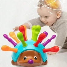 1pc Children's Hedgehog Puzzle, Toddler Fine Motor Skills Training, Concentration & Hand-Eye Coordination Development Toy - Multicolor - View 3