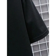 Comfortable Black Oversized T-Shirt 100% Cotton Model: "Blond" - New For The Gym - màu đen - Xem 3