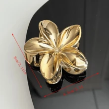 4-Pack Gold Flower Hair Clips, Minimalist Hairpins For Versatile And Elegant Style - 4. Vàng - Xem 5
